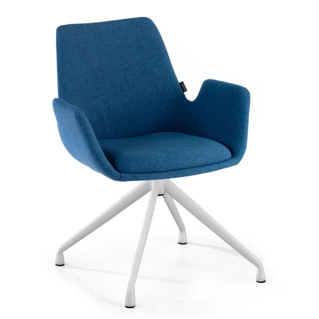Silla Reuniones Elodie, gran acolchado, estructura giratoria