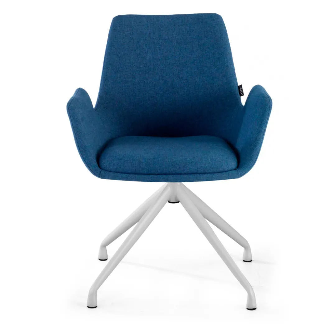 Silla Reuniones Elodie, gran acolchado, estructura giratoria
