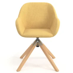 Silla reuniones moon base de madera maciza mecanismo giratorio