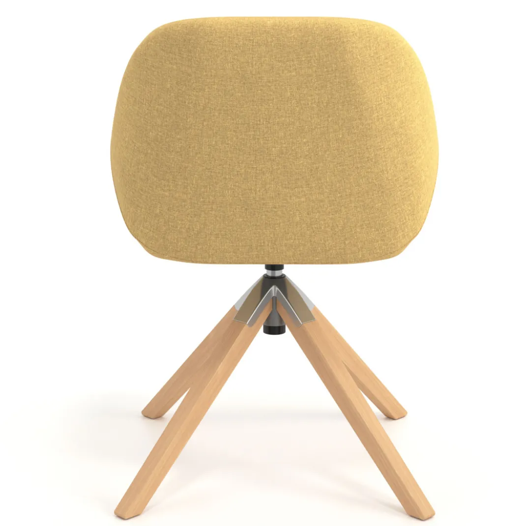 Silla reuniones moon base de madera maciza mecanismo giratorio