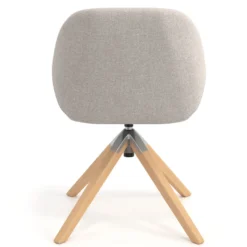Silla reuniones moon base de madera maciza mecanismo giratorio