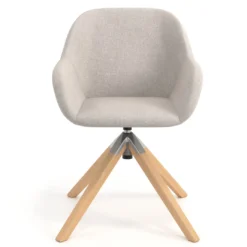 Silla reuniones moon base de madera maciza mecanismo giratorio