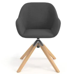 Silla reuniones moon base de madera maciza mecanismo giratorio