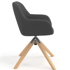 Silla reuniones moon base de madera maciza mecanismo giratorio