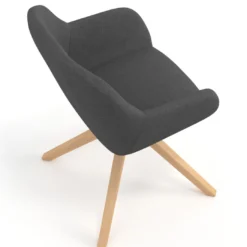 Silla reuniones moon base de madera maciza mecanismo giratorio