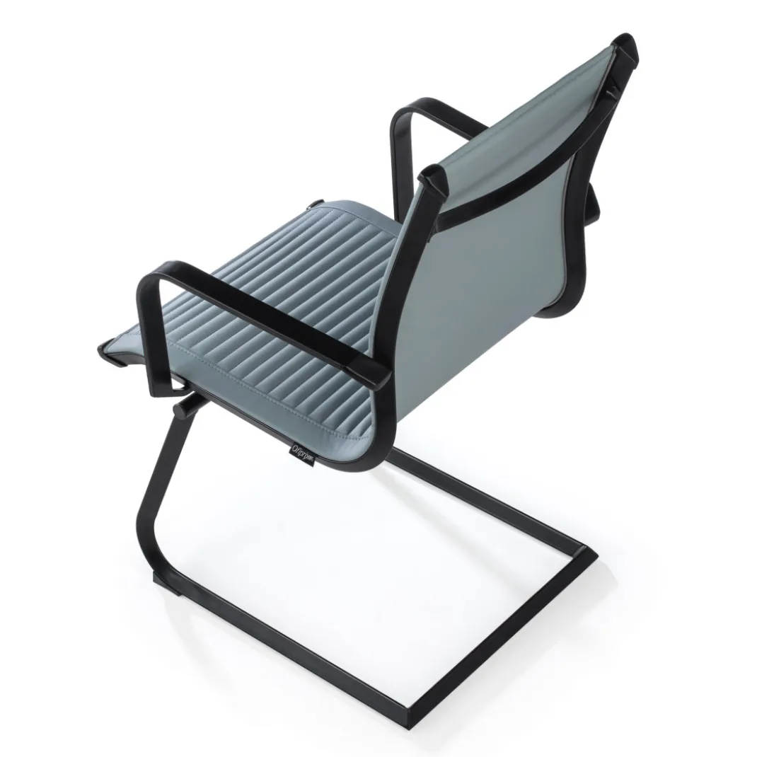 Sillón confidente de oficina Croma, estructura negra