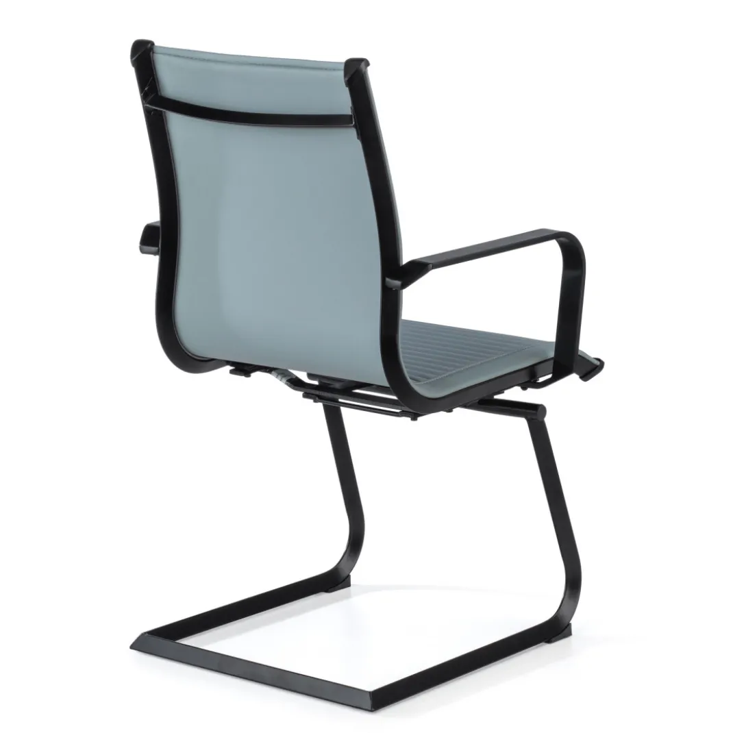 Sillón confidente de oficina Croma, estructura negra