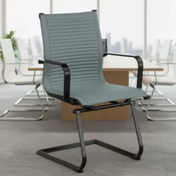 Sillón confidente de oficina Croma, estructura negra
