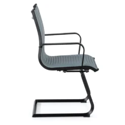 Sillón confidente de oficina Croma, estructura negra