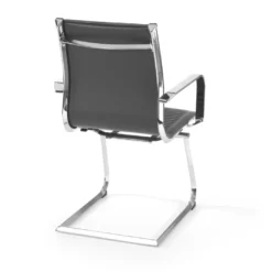 Sillón confidente de oficina Croma, estructura patín