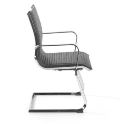 Sillón confidente de oficina Croma, estructura patín