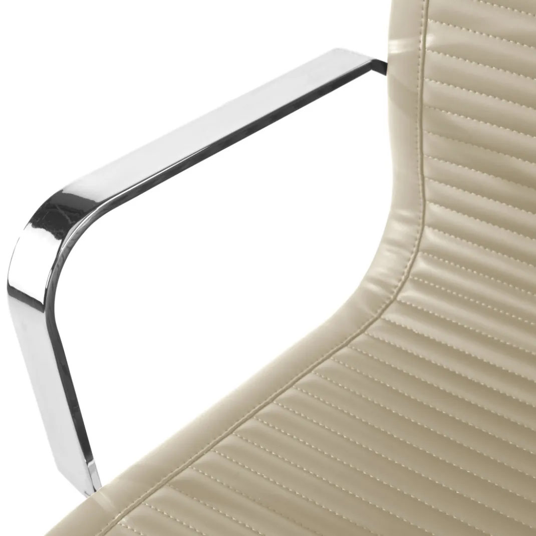 Sillón confidente de oficina Croma, estructura patín