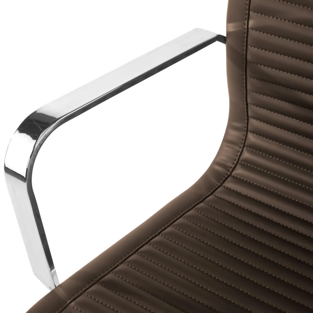 Sillón confidente de oficina Croma, estructura patín