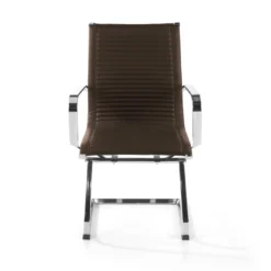Sillón confidente de oficina Croma, estructura patín