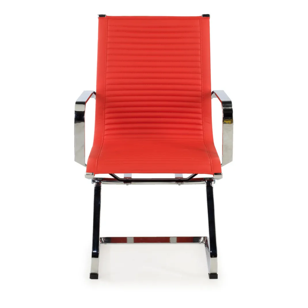 Sillón confidente de oficina Croma, estructura patín