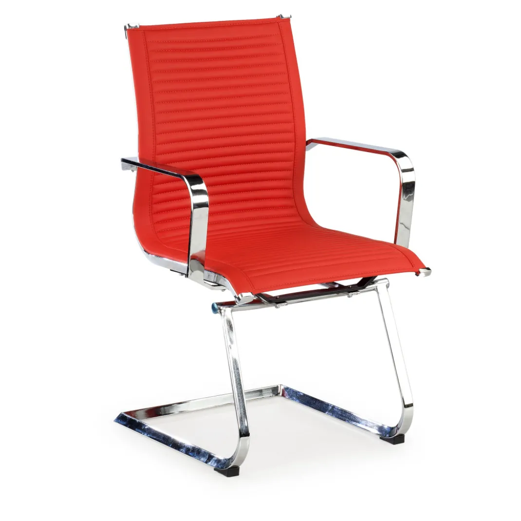 Sillón confidente de oficina Croma, estructura patín