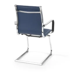 Sillón confidente de oficina Croma, estructura patín