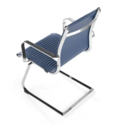 Sillón confidente de oficina Croma, estructura patín