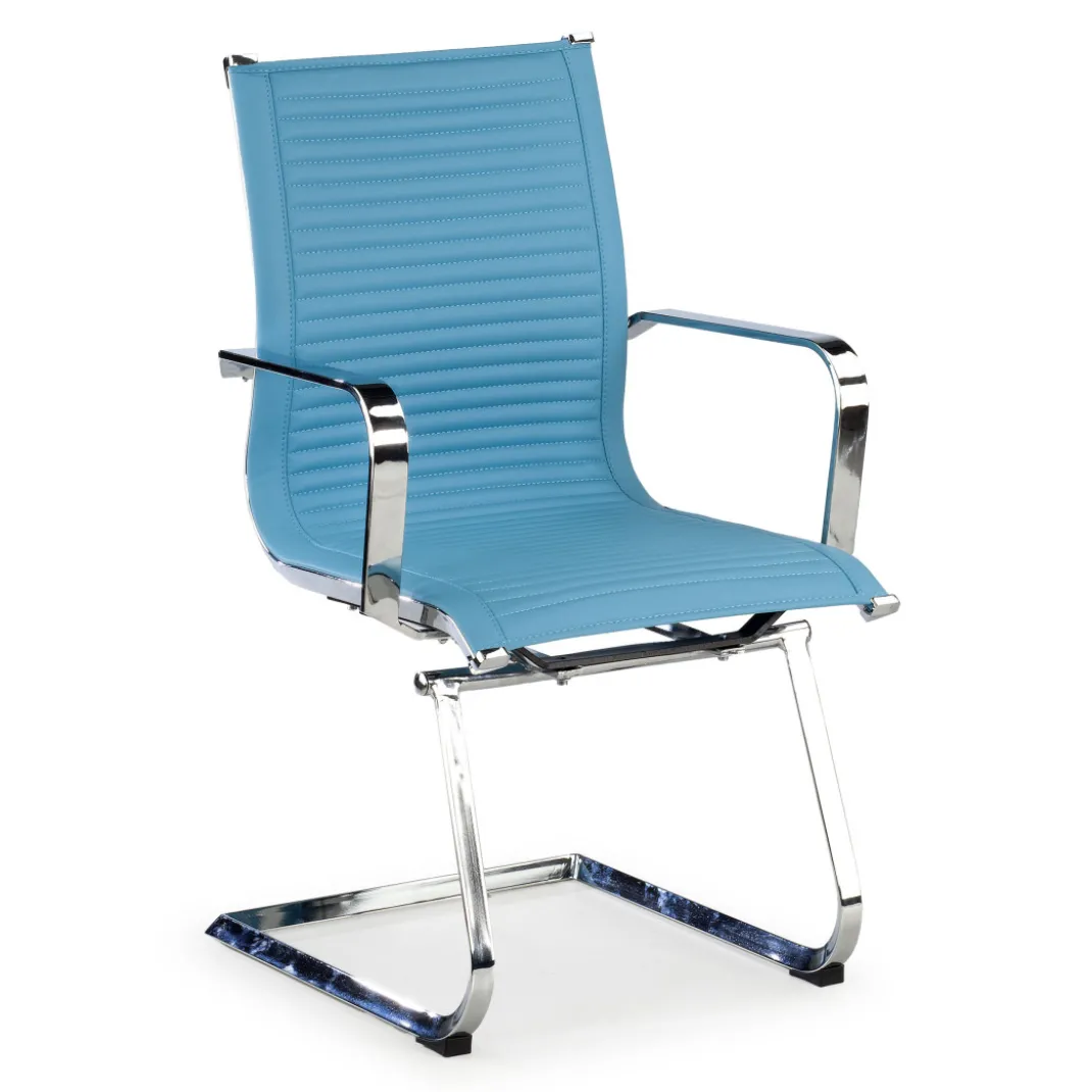 Sillón confidente de oficina Croma, estructura patín