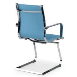 Sillón confidente de oficina Croma, estructura patín