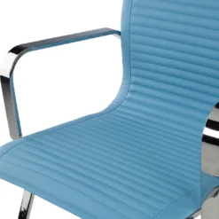 Sillón confidente de oficina Croma, estructura patín
