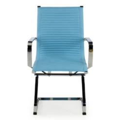 Sillón confidente de oficina Croma, estructura patín