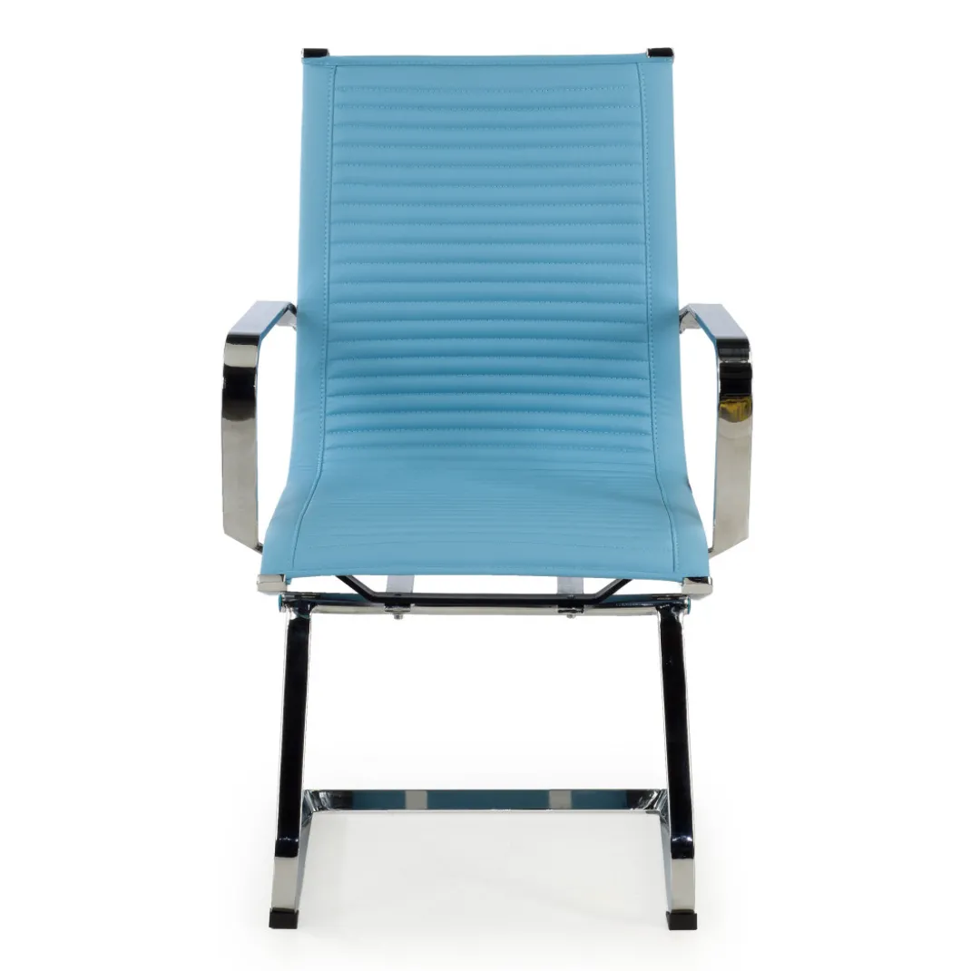 Sillón confidente de oficina Croma, estructura patín