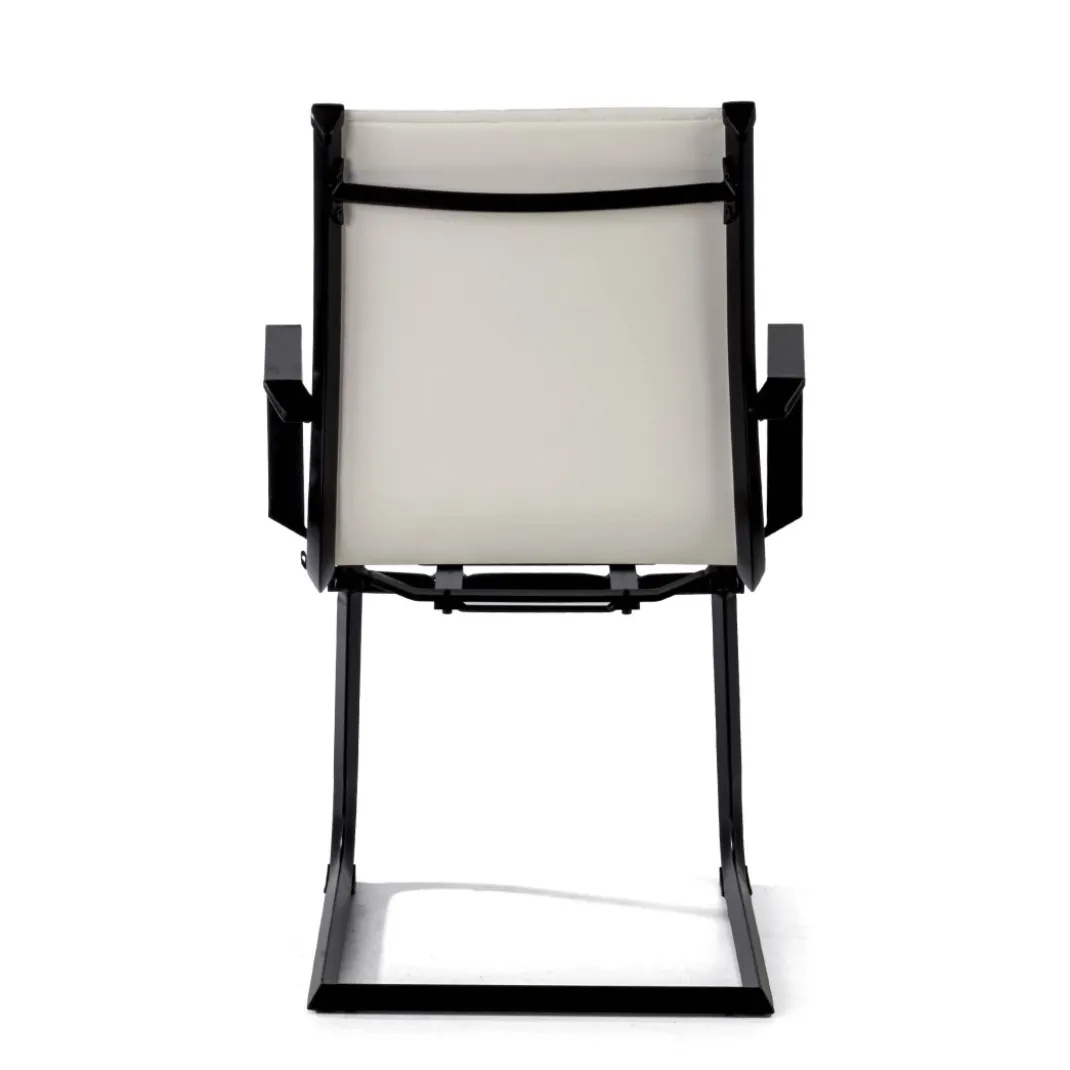 Sillón confidente de oficina Croma, estructura negra