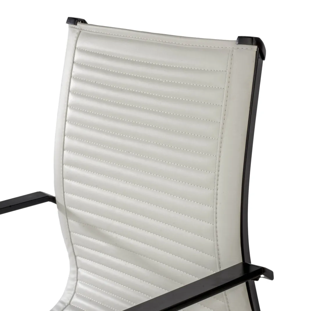 Sillón confidente de oficina Croma, estructura negra