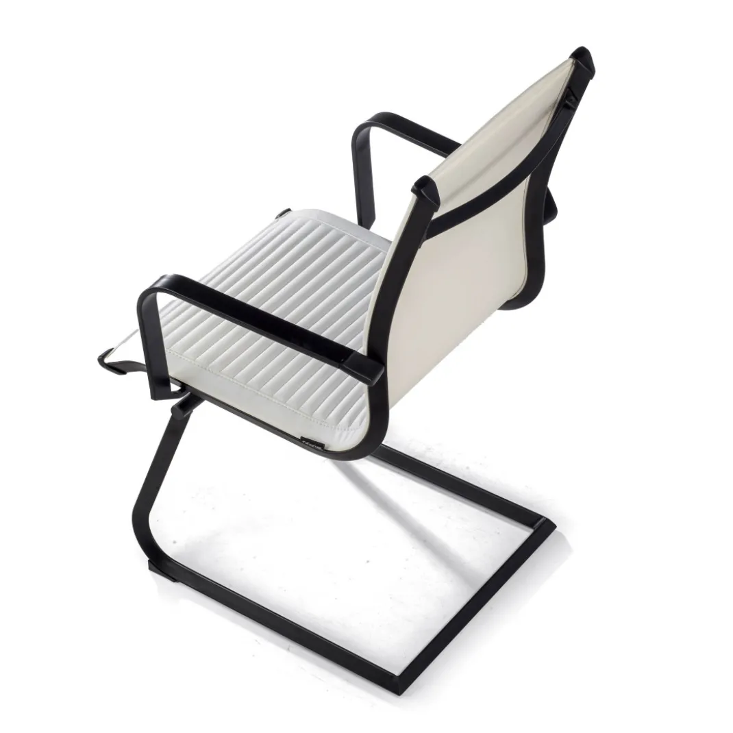 Sillón confidente de oficina Croma, estructura negra