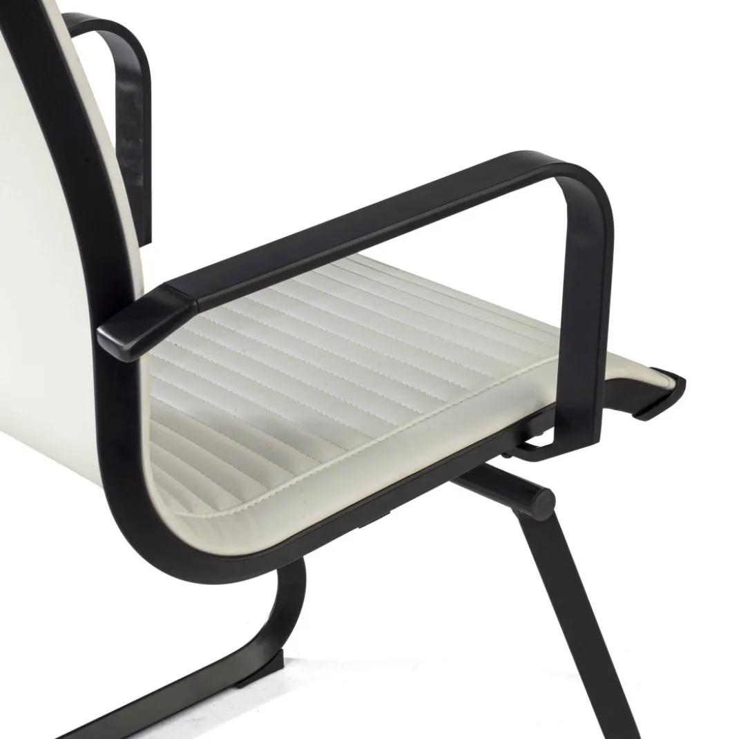 Sillón confidente de oficina Croma, estructura negra