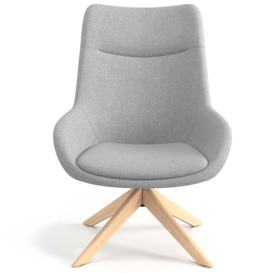 Sillón de Espera Capri, respaldo Alto, base giratoria madera