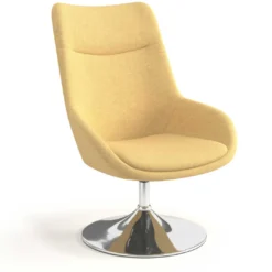 Sillón de Espera Capri, respaldo Alto, base giratoria metal