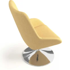Sillón de Espera Capri, respaldo Alto, base giratoria metal