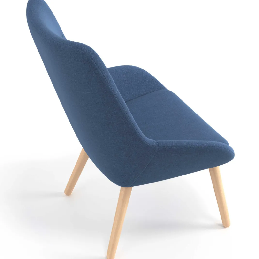 Sillón de Espera Capri, respaldo Medio, base 4 patas metal