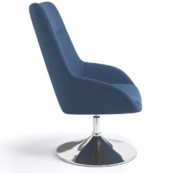 Sillón de Espera Capri, respaldo Alto, base giratoria metal