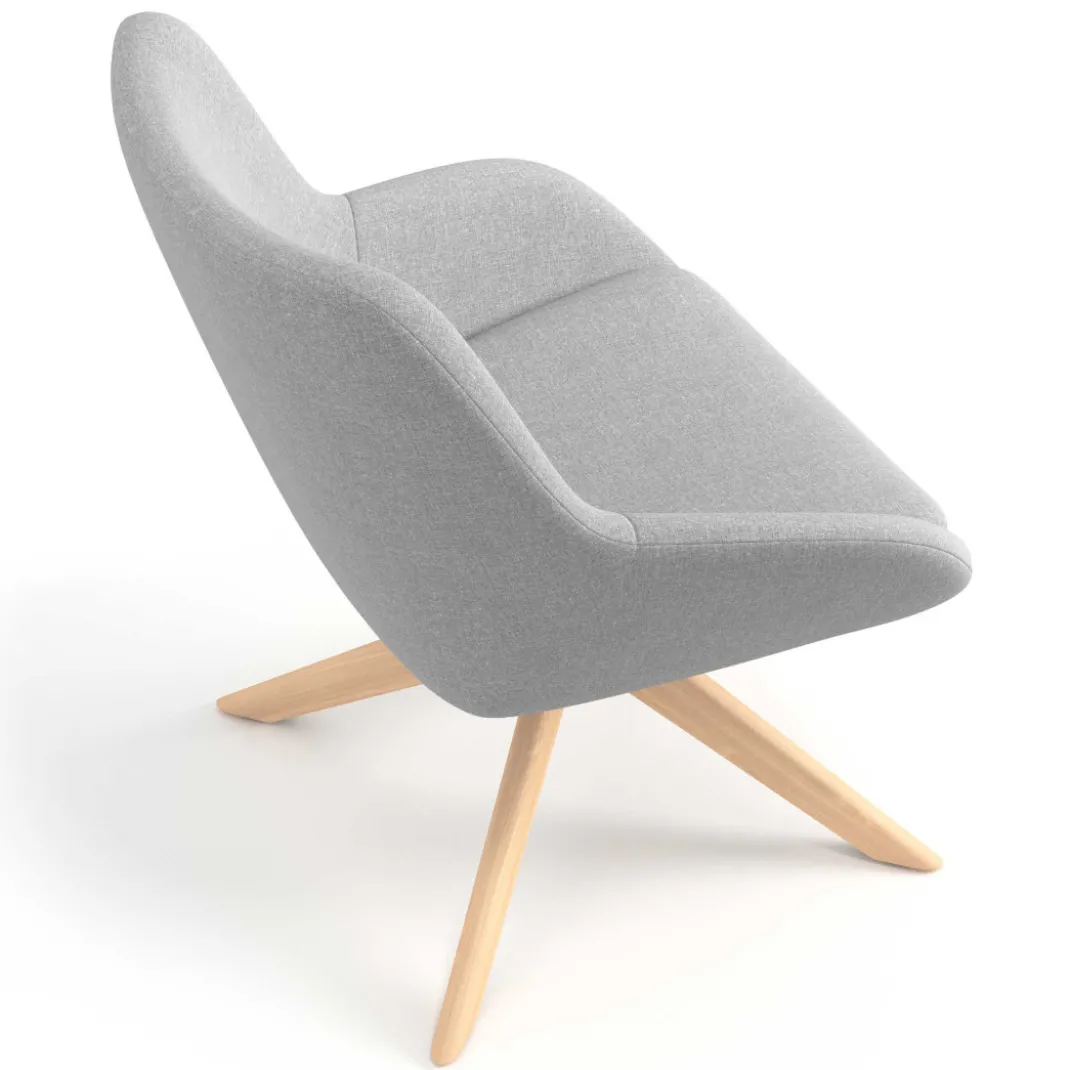 Sillón de Espera Capri, respaldo Medio, base giratoria metal