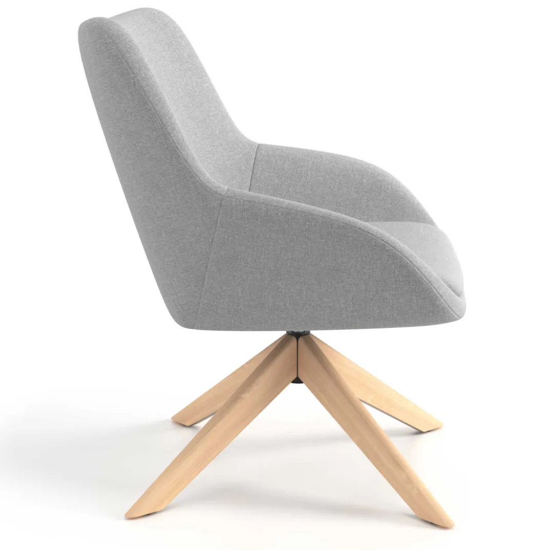 Sillón de Espera Capri, respaldo Medio, base giratoria metal