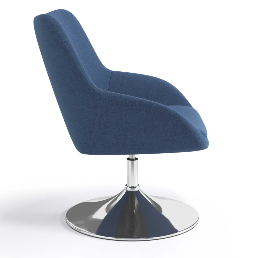 Sillón de Espera Capri, respaldo Medio, base giratoria metal