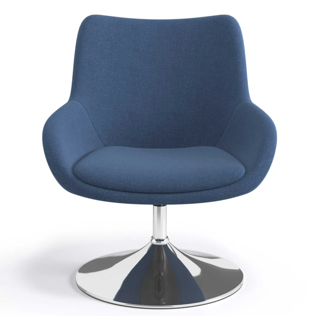 Sillón de Espera Capri, respaldo Medio, base giratoria metal