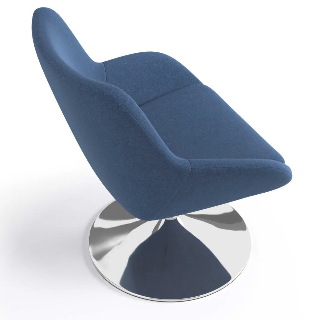 Sillón de Espera Capri, respaldo Medio, base giratoria metal