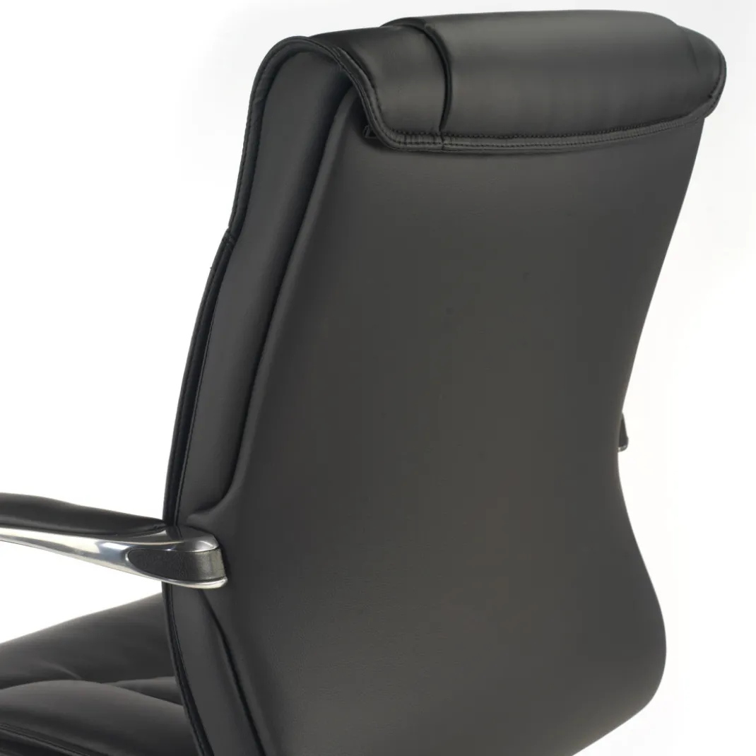 Sillón de oficina Bahía respaldo bajo Piel natural