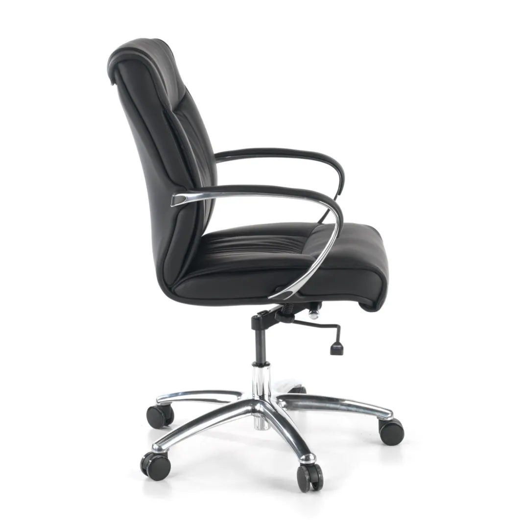 Sillón de oficina Bahía respaldo bajo Piel natural