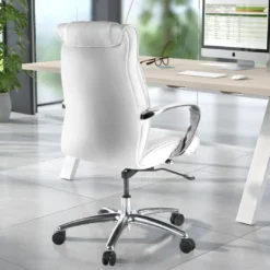 Sillón de oficina Bahía respaldo bajo Piel natural