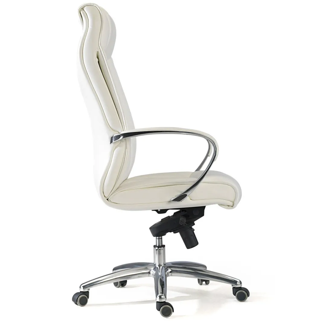 Sillón de oficina Bahia ecopiel, brazos de aluminio