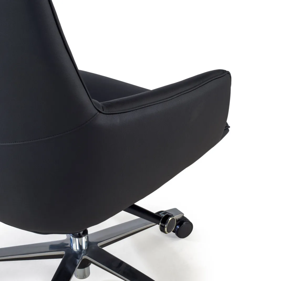 Sillón de oficina dirección President, alta gama, piel natural