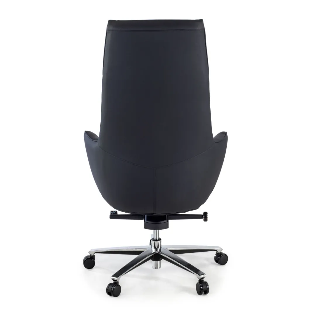 Sillón de oficina dirección President, alta gama, piel natural