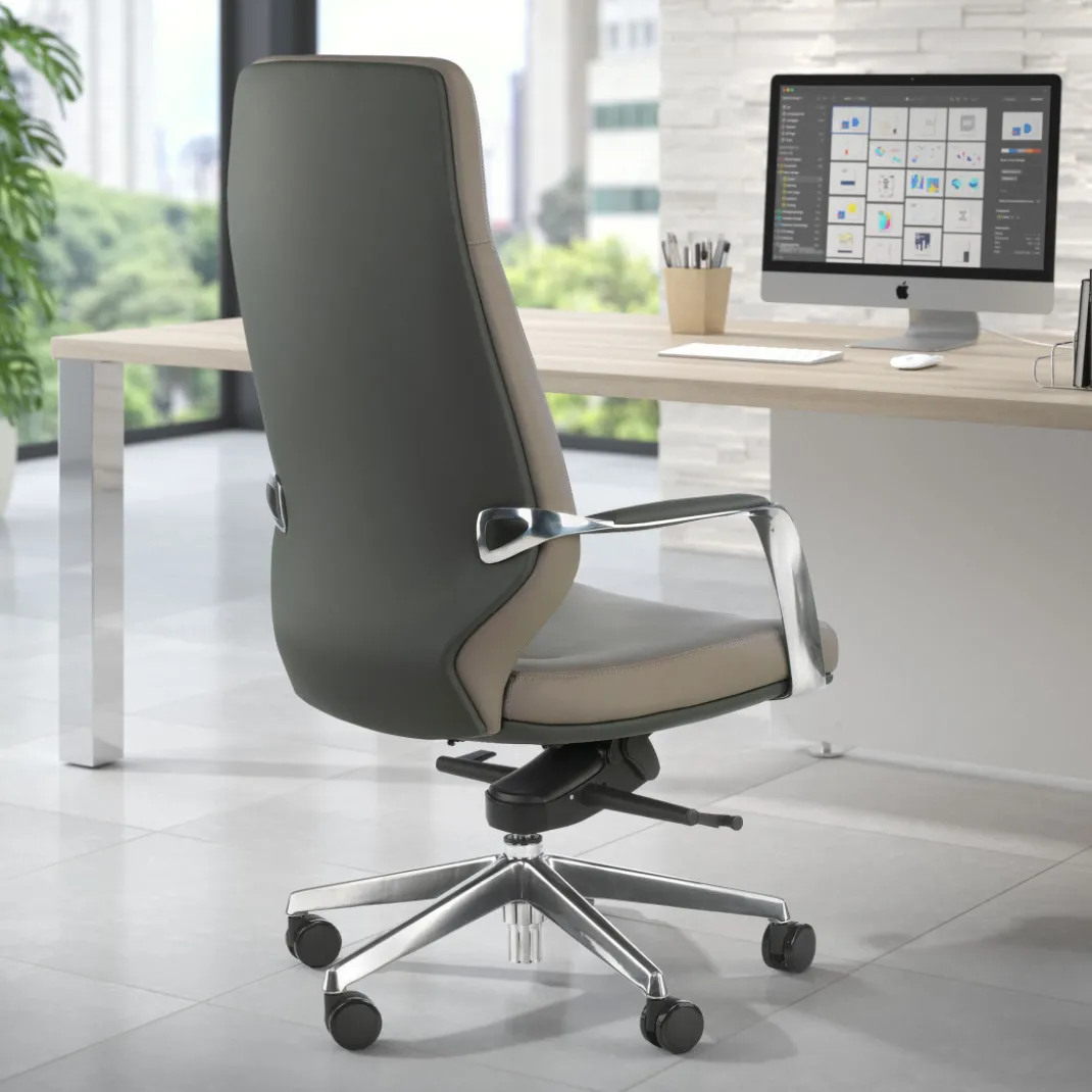 Sillón de oficina ejecutivo Duo, respaldo alto bicolor