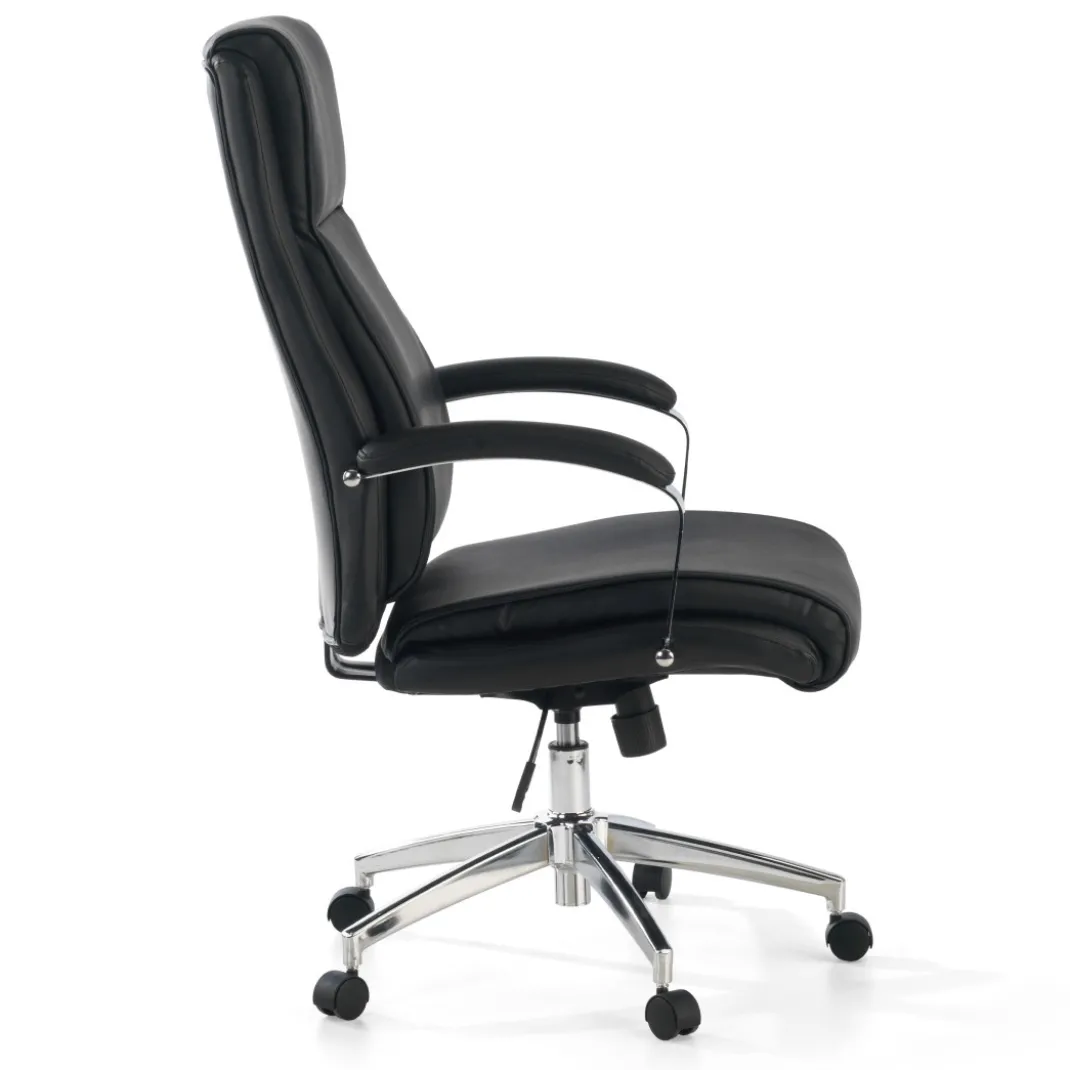 Sillón de oficina Tauro brazos tapizados ecopiel