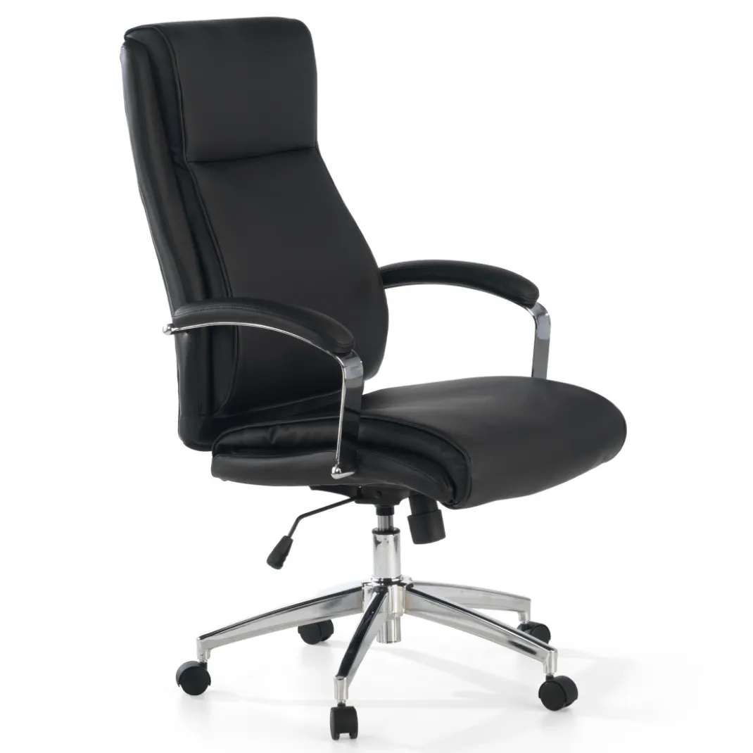 Sillón de oficina Tauro brazos tapizados ecopiel